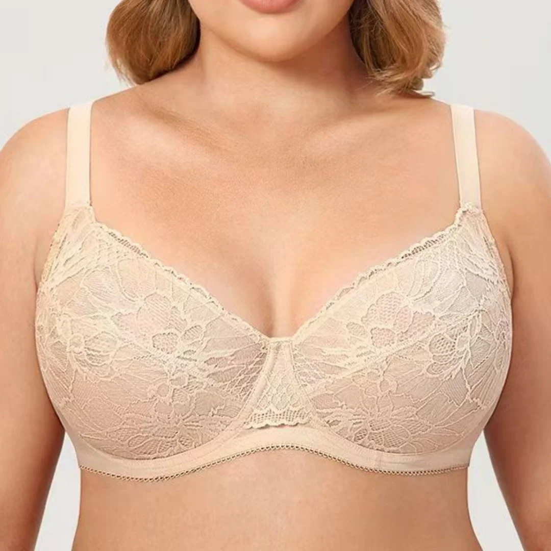 kf-S215fa12ef298410faa1fee2ec72f88bfs Minimizing Full-Cup Bra β Ultra-Thin Unpadded Underwire Support for Plus Size (J Cup) - Image 1