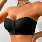 Front Button Wireless Bra – Seamless Breathable Comfort Bra with Gathered Support, Invisible Everyday Underwear