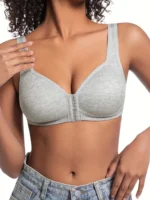 4-Pack Seamless Push-Up Bras for Women – Front Closure, Breathable & Comfortable