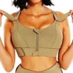 Front-Zip High-Impact Sports Bra for Women – Shockproof Fitness & Yoga Tank (Up to 5XL)