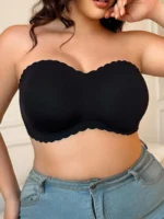 Wirefree Plus Size Strapless Bra With Side Closure, Padded For Lift And Comfort - Image 2