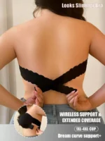 Wirefree Plus Size Strapless Bra With Side Closure, Padded For Lift And Comfort - Image 4